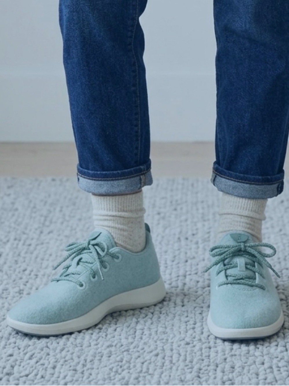 Allbirds WRM 1220NV1 Wool Runners limited-edition Kotare (lt green/blue)10 NWOB